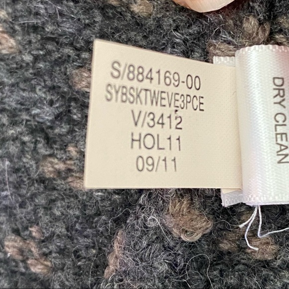 Banana Republic Italian Yarn Basket Weave Knit Shawl Neck Jacket Sz Med - Picture 10 of 10